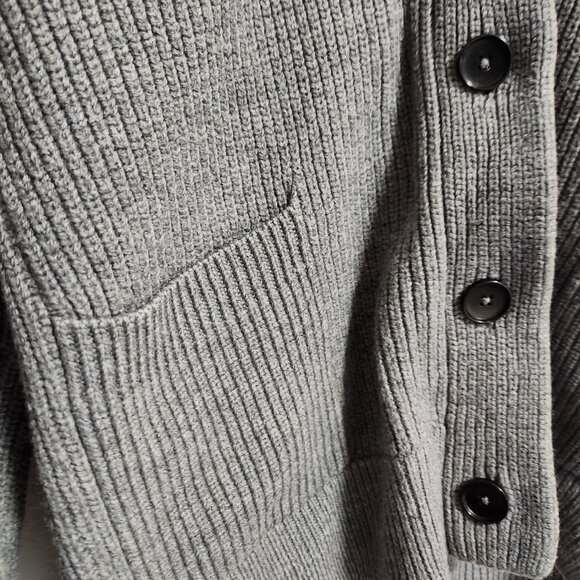 Everlane | Women's Gray Chunky Knit Cardigan Eclectic Grandpa Large - Picture 2 of 8